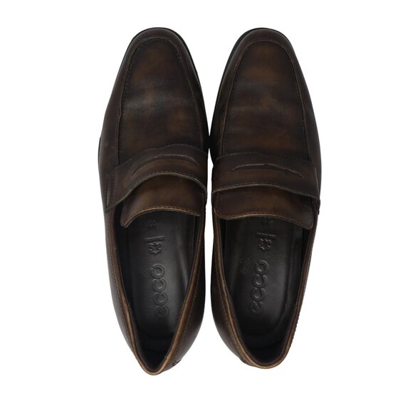 Ecco Melbourne Brown Leather Penny Loafers Mens10 main image 5